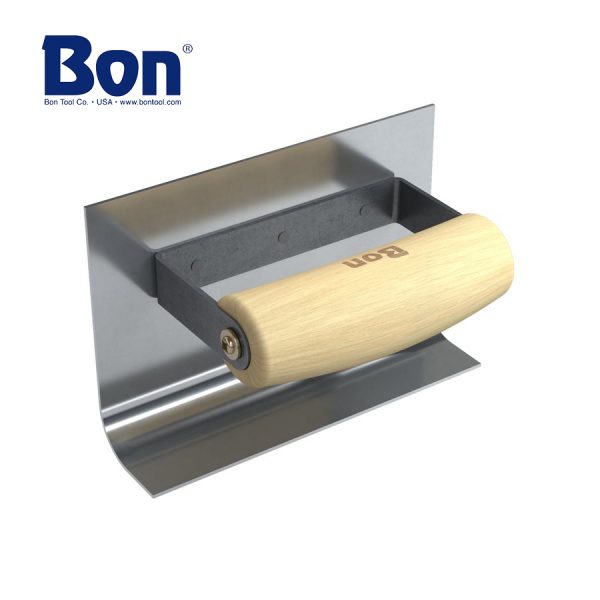 Bon 22-595 Cove Tool Inside -Stainless Steel 6-inch X 1.5-inch - 3/4-inch Radius 4-inch Lip Wood Handle